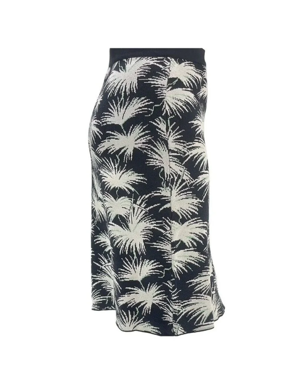 Rachel Rachel Roy Womens XL Pencil Skirt Palm Print Black & White